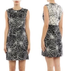 Diane‎ Von Furstenberg Madyson Black Abstract Silk Dress